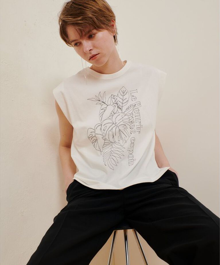 allureville「ボタニカル刺繍Ｔシャツ」|Tシャツ・カットソー|