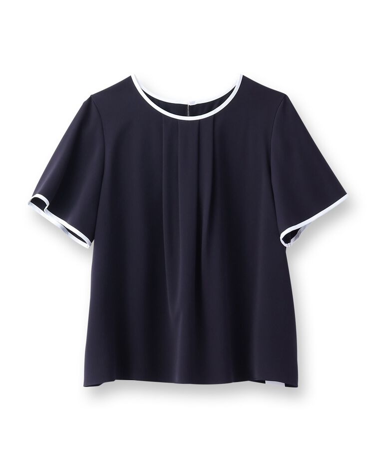 UNTITLED「【通勤、オフィス／インナー付】配色パイピングブラウス」|シャツ・ブラウス|