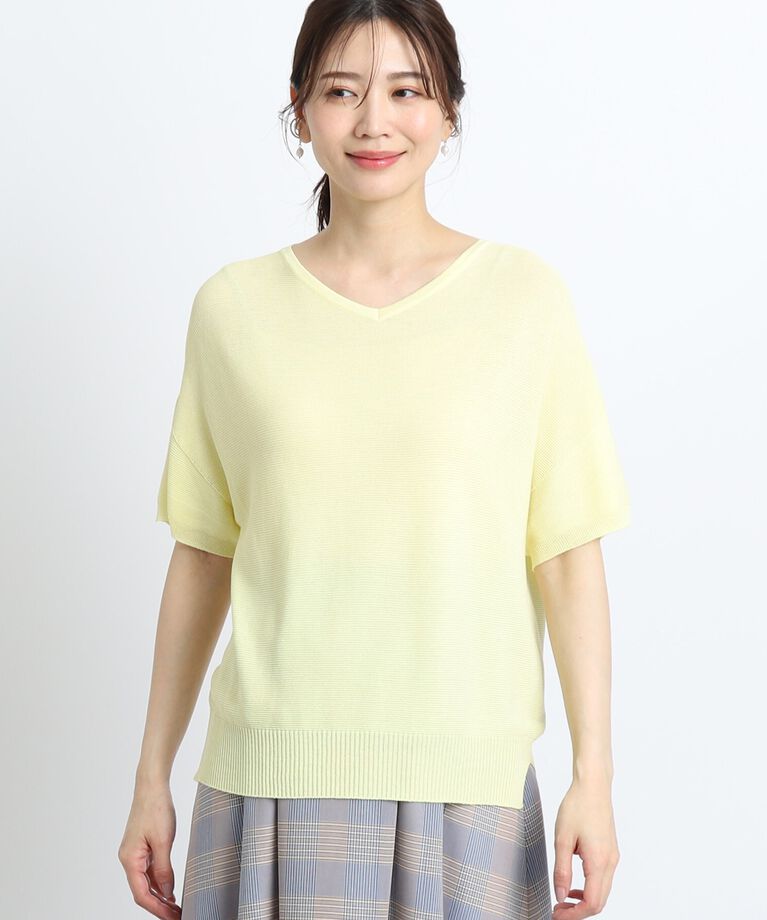 Reflect「【SALE／着痩せ効果有！／WEB限定カラーあり／洗える】ドライタッチVネックニット」|ニット・セーター|