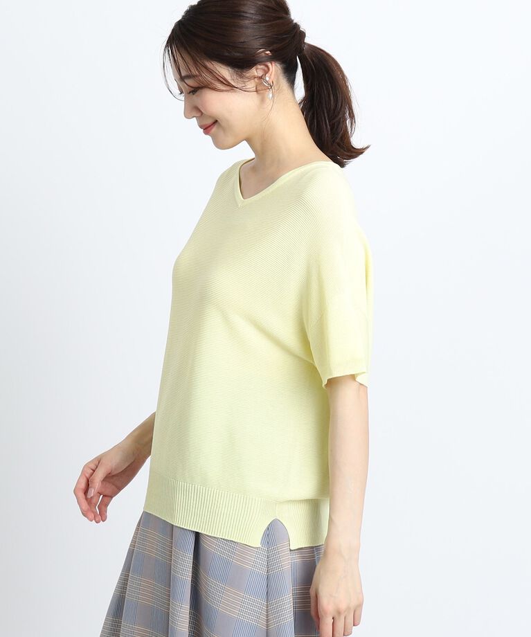 Reflect「【SALE／着痩せ効果有！／WEB限定カラーあり／洗える】ドライタッチVネックニット」|ニット・セーター|