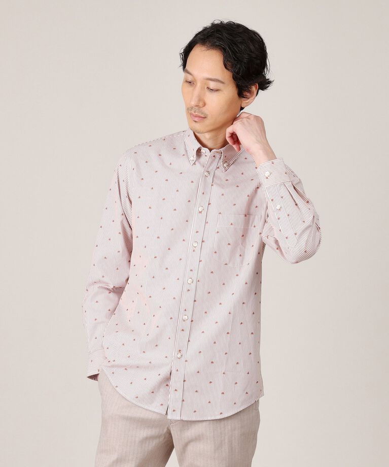 TAKEO KIKUCHI「ハットモチーフ ジャカード ストライプ シャツ」|シャツ・ブラウス|