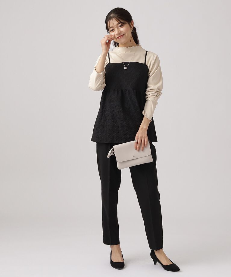 SHOO･LA･RUE「【2点セット/シーズンレス】きれい見え 体型カバーもできる ペプラムキャミ＋インナー」|その他|