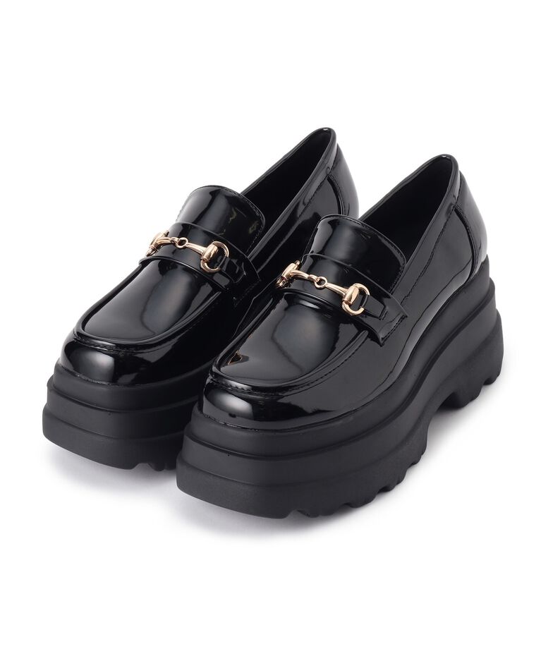 csT&P「厚底2段ソールビット付きローファーパンプス」|パンプス|ﾌﾞﾗｯｸ(219)