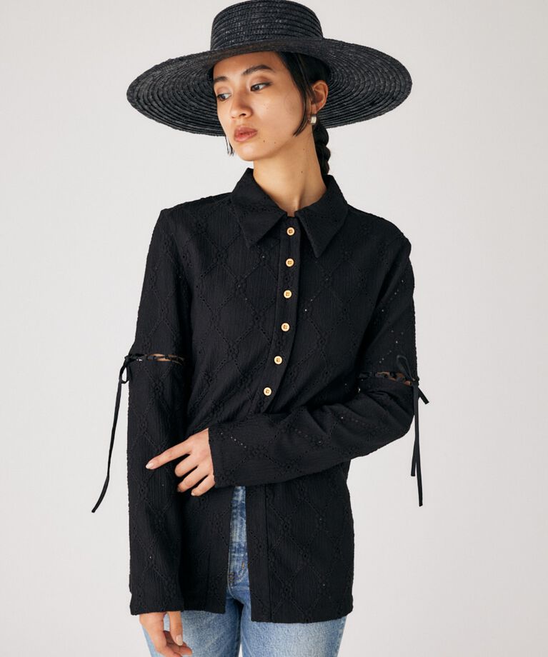 MOUSSY「LACE シャツ」|シャツ・ブラウス|