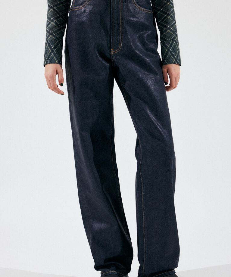 MOUSSY「HW COATED LOOSE STRAIGHT」|デニム|