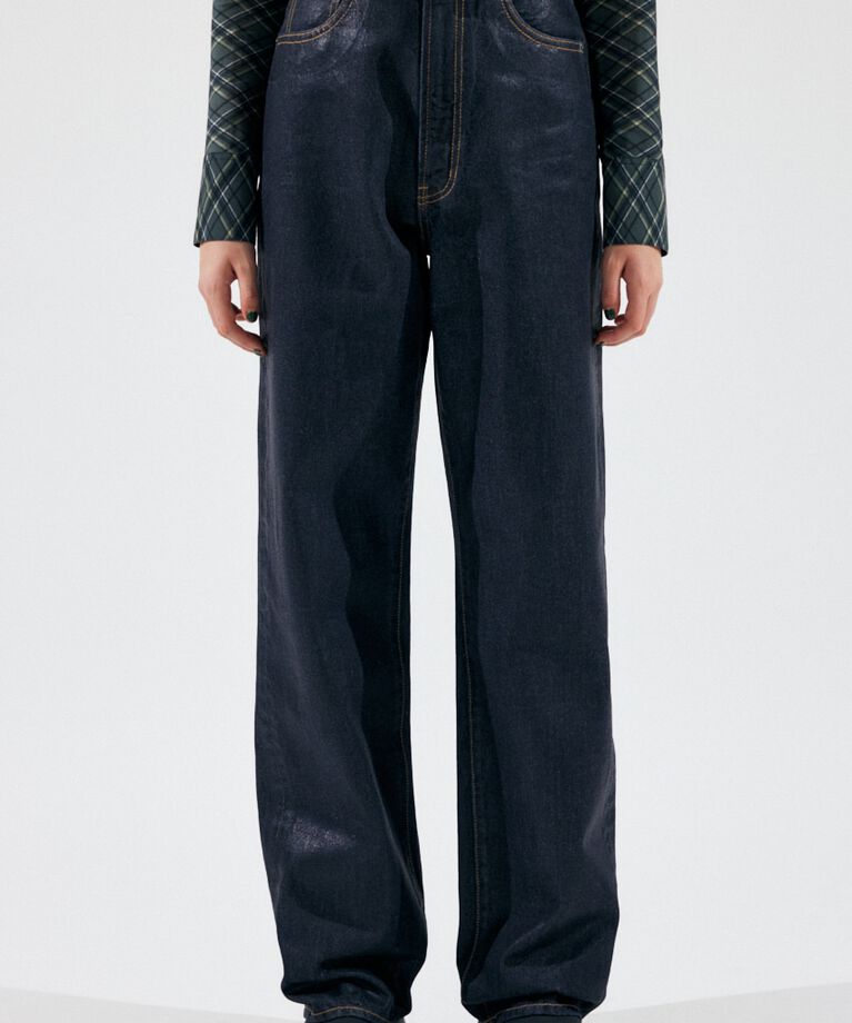 MOUSSY「HW COATED LOOSE STRAIGHT」|デニム|
