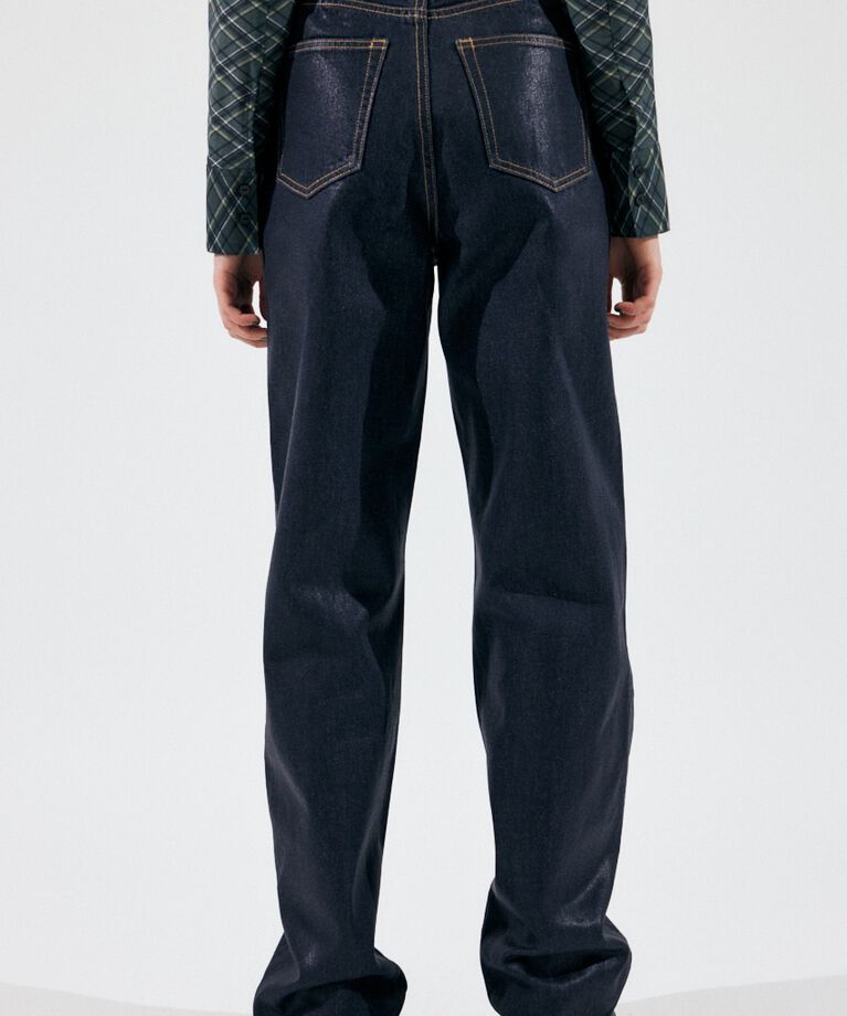 MOUSSY「HW COATED LOOSE STRAIGHT」|デニム|