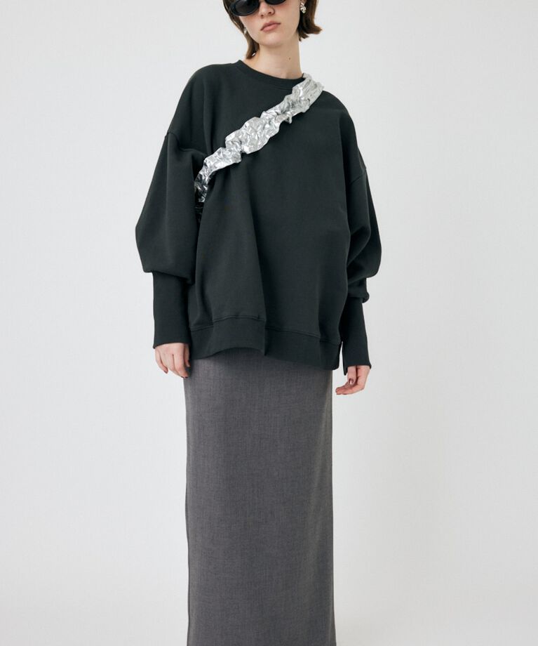 MOUSSY「BACK GATHER LOOSE スウェット」|パーカー|