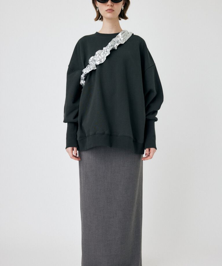 MOUSSY「BACK GATHER LOOSE スウェット」|パーカー|
