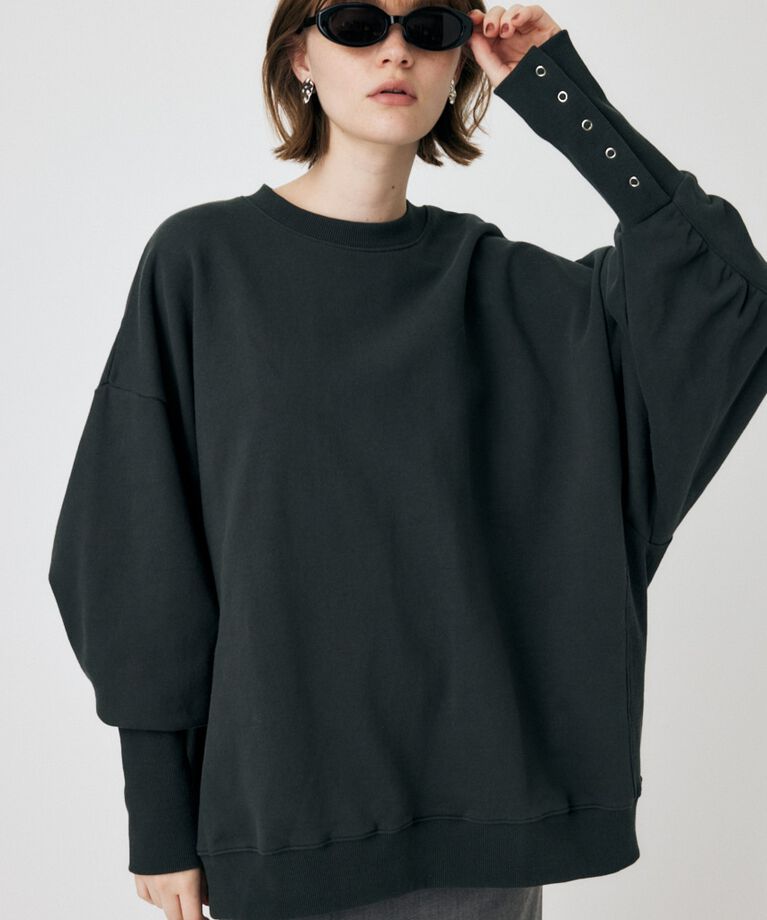 MOUSSY「BACK GATHER LOOSE スウェット」|パーカー|