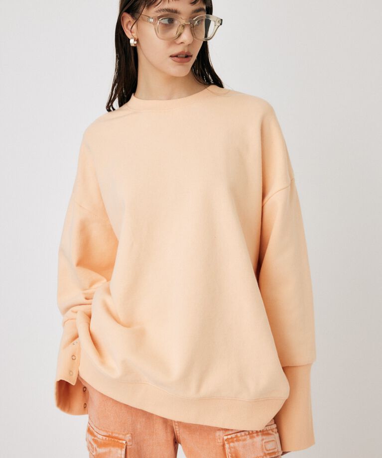MOUSSY「BACK GATHER LOOSE スウェット」|パーカー|