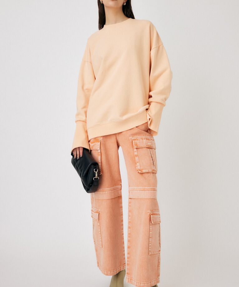 MOUSSY「BACK GATHER LOOSE スウェット」|パーカー|
