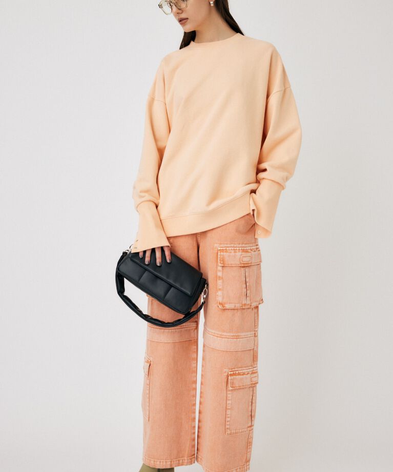 MOUSSY「BACK GATHER LOOSE スウェット」|パーカー|