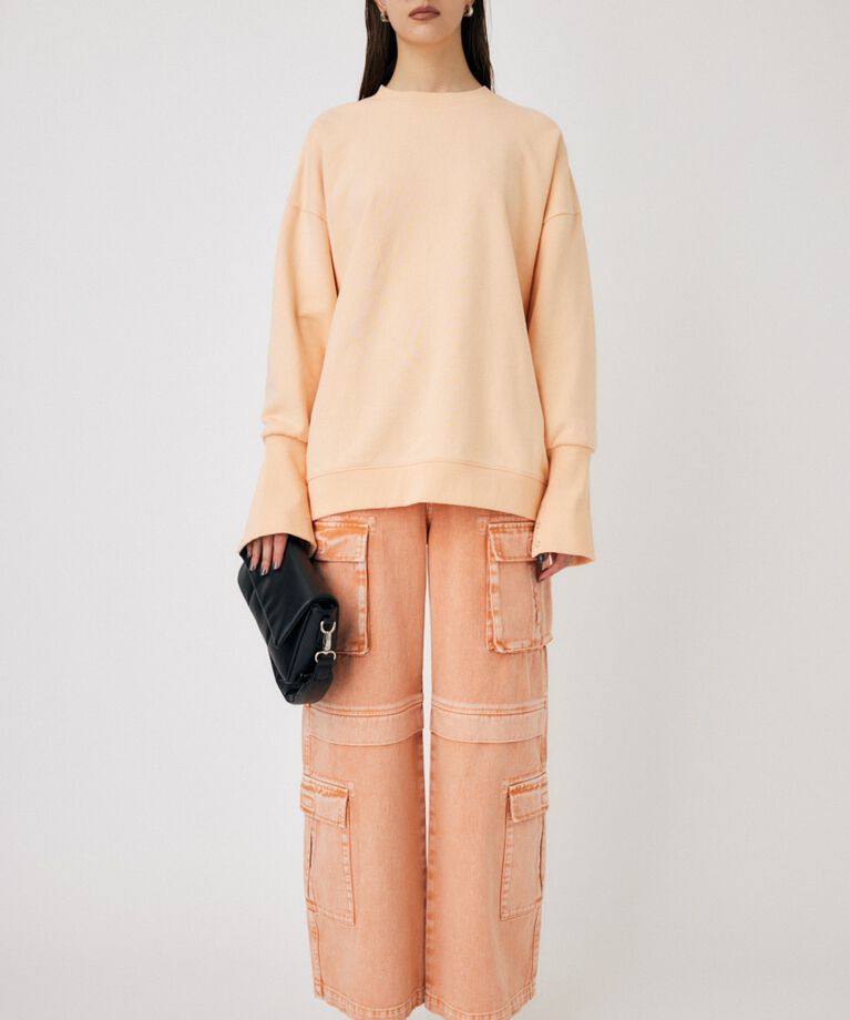 MOUSSY「BACK GATHER LOOSE スウェット」|パーカー|