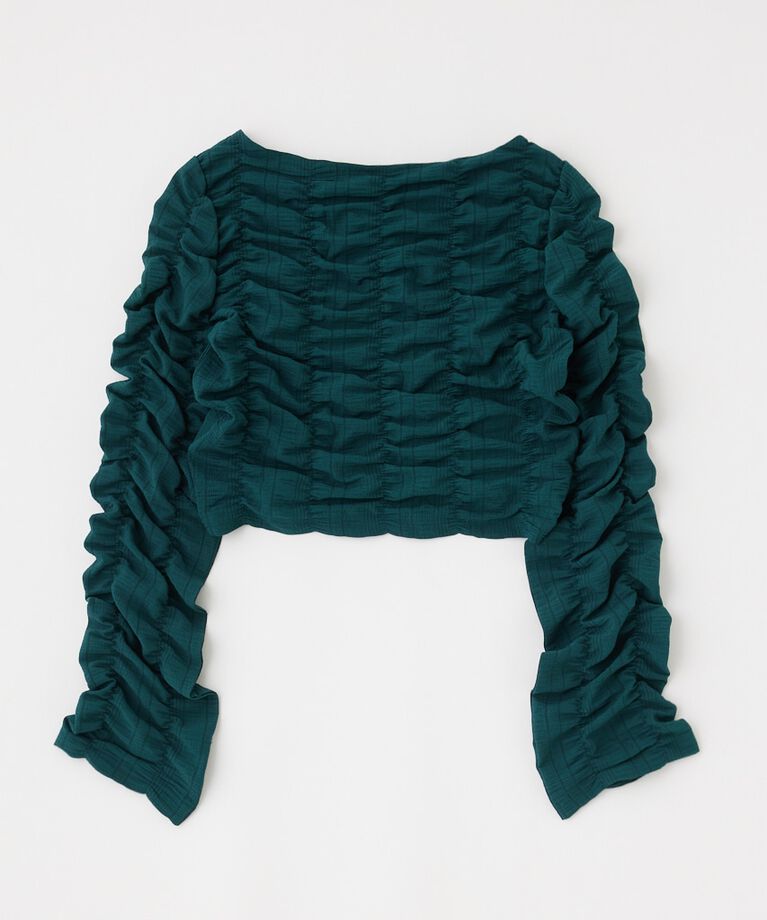 MOUSSY「SHIRRING CROP トップス」|Tシャツ・カットソー|