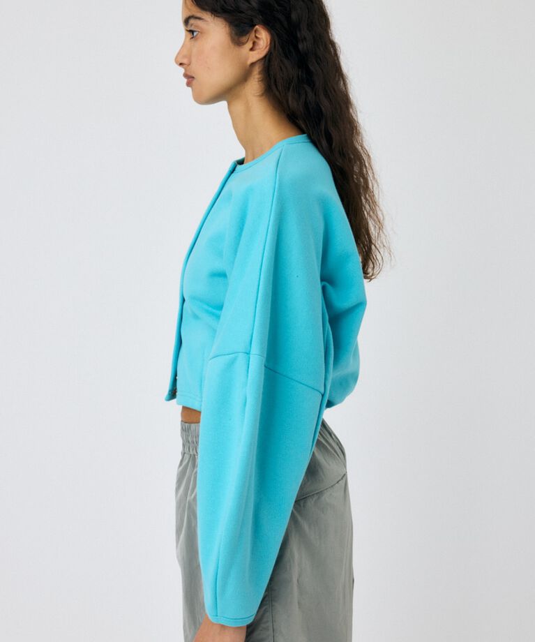 MOUSSY「CURVE SLEEVE TERRY カーディガン」|カーディガン|