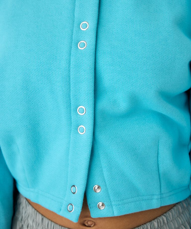 MOUSSY「CURVE SLEEVE TERRY カーディガン」|カーディガン|