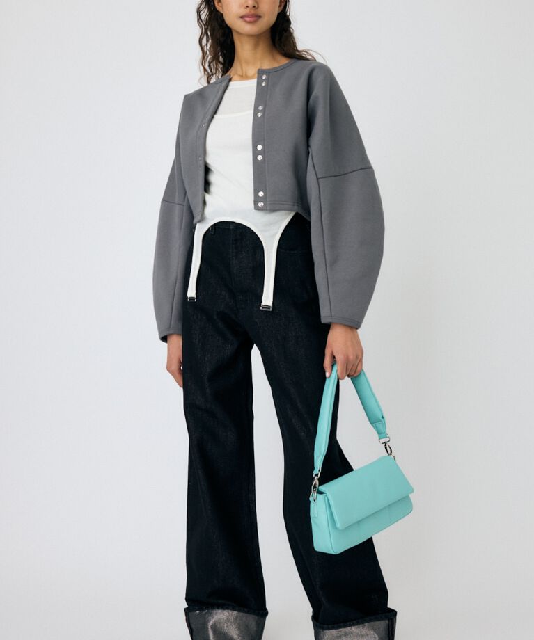 MOUSSY「CURVE SLEEVE TERRY カーディガン」|カーディガン|