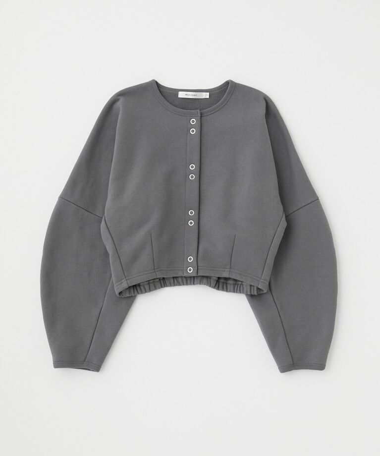 MOUSSY「CURVE SLEEVE TERRY カーディガン」|カーディガン|