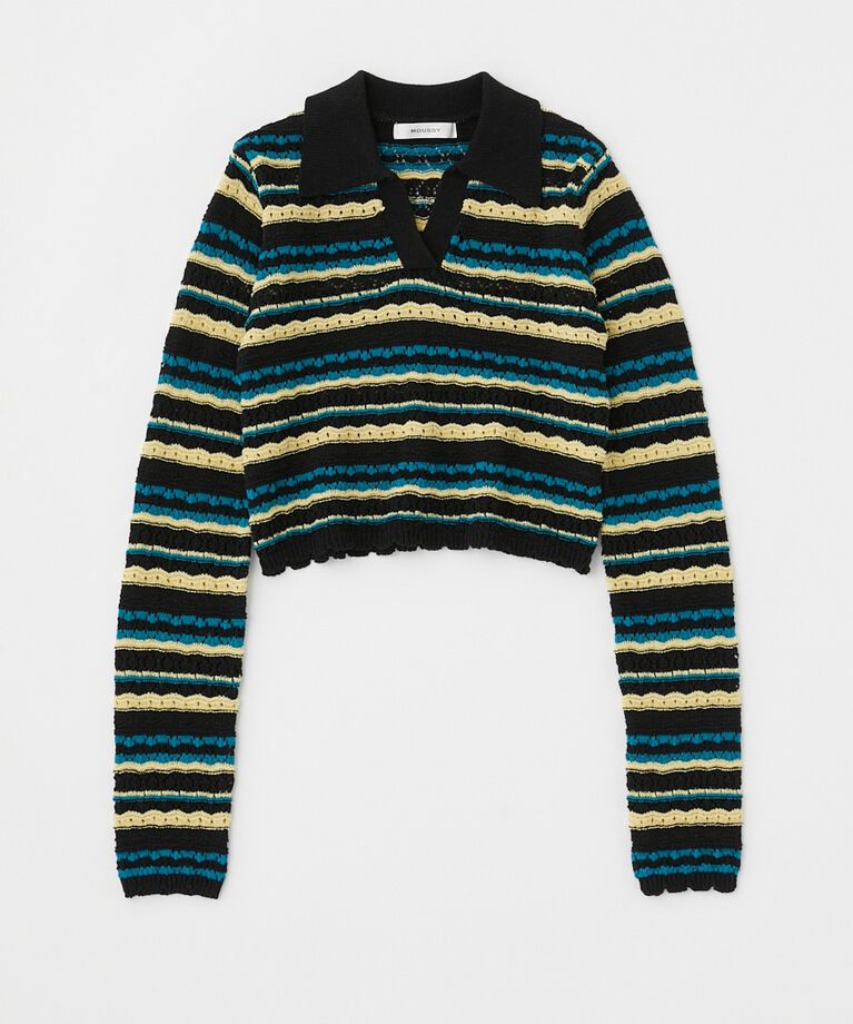 MOUSSY「CROCHET SHIRT ニット」|ニット・セーター|