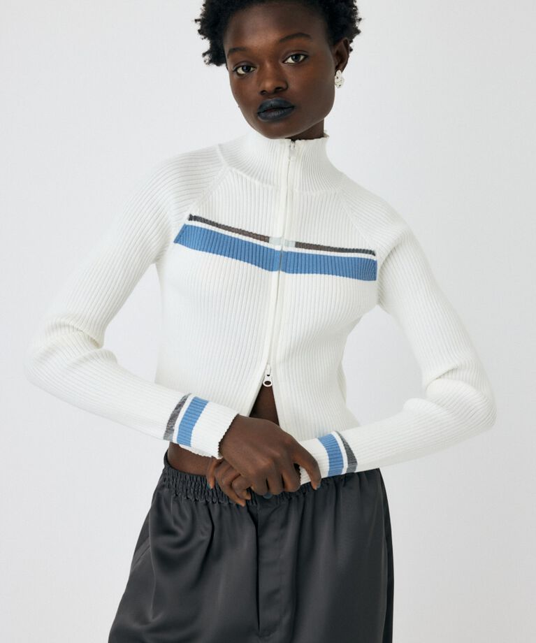 MOUSSY「W ZIP TRUCK ニット」|ニット・セーター|