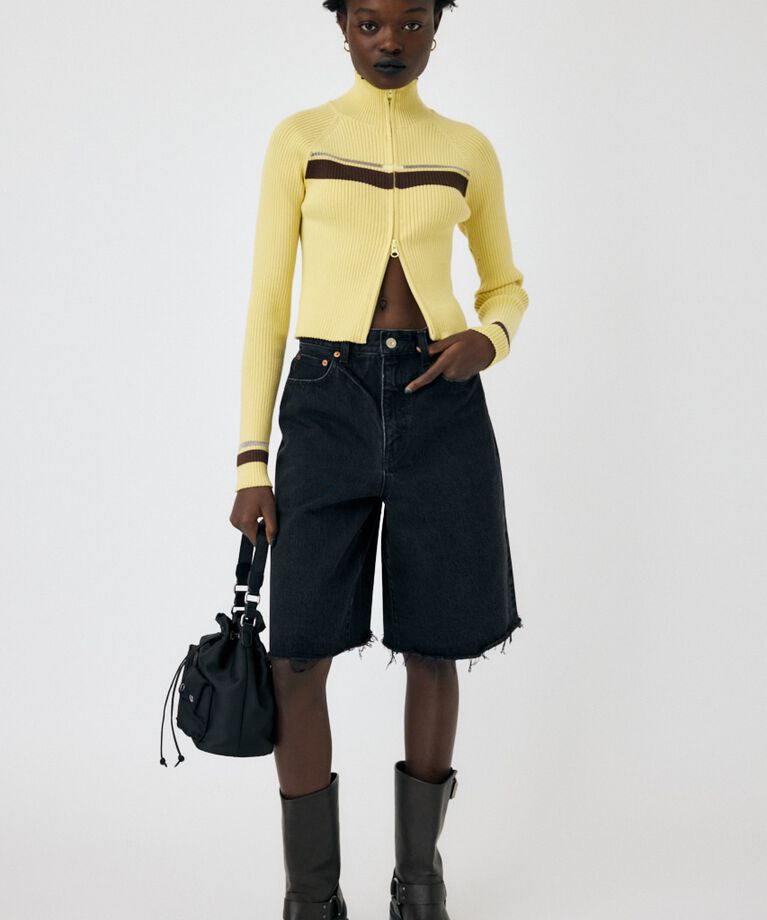 MOUSSY「W ZIP TRUCK ニット」|ニット・セーター|