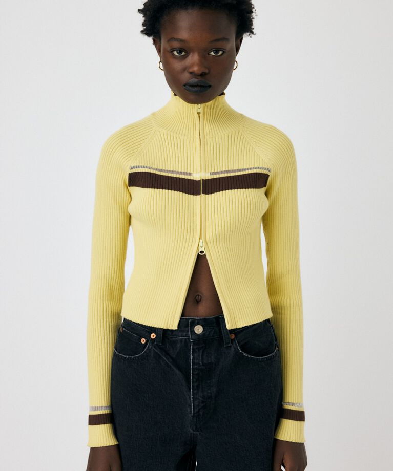 MOUSSY「W ZIP TRUCK ニット」|ニット・セーター|