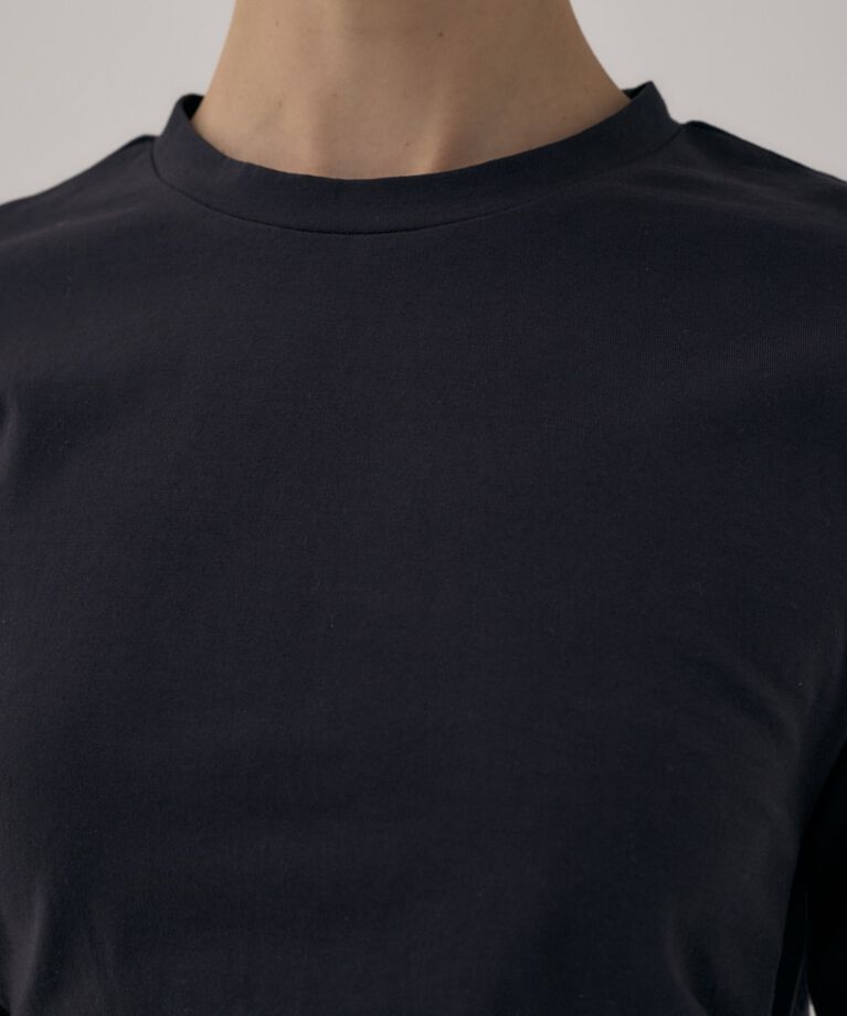 MOUSSY「ｵｰｶﾞﾆｯｸｺｯﾄﾝ使用の少しﾊﾘのあるTｼｬﾂ生地背中で帯を結わ」|Tシャツ・カットソー|