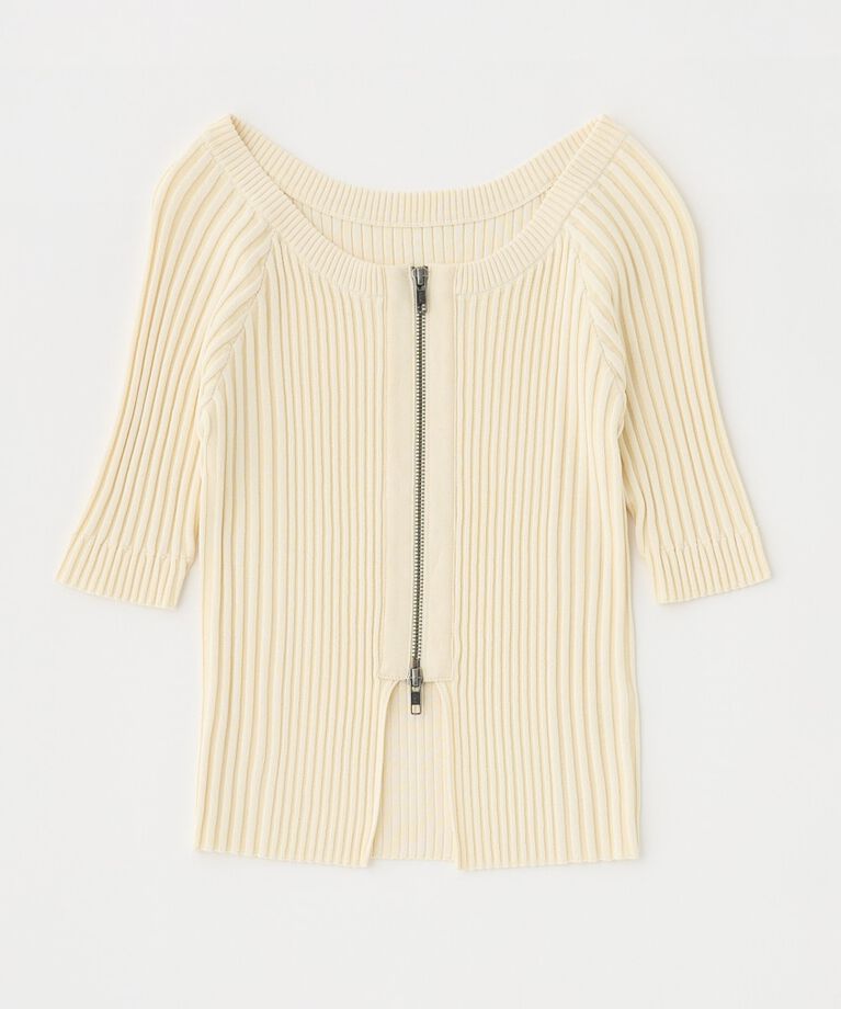 MOUSSY「ZIP UP RIB トップス」|ニット・セーター|