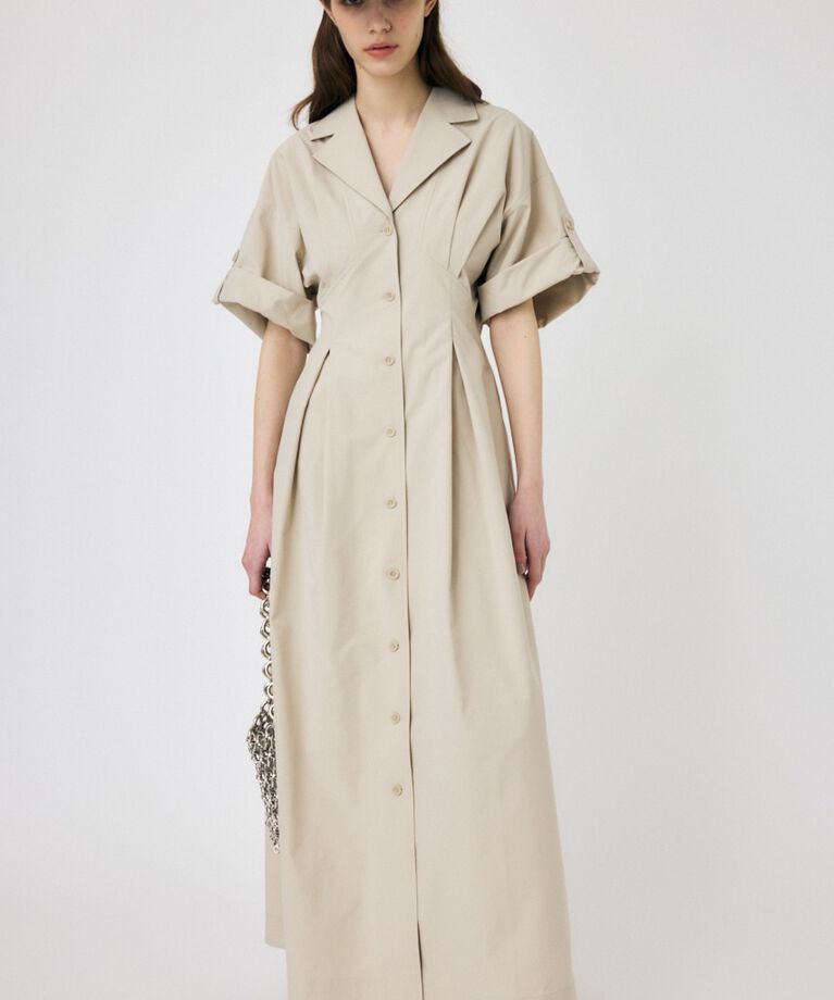 MOUSSY「OPEN COLLAR SAFARI ドレス」|ワンピース|IVOY3