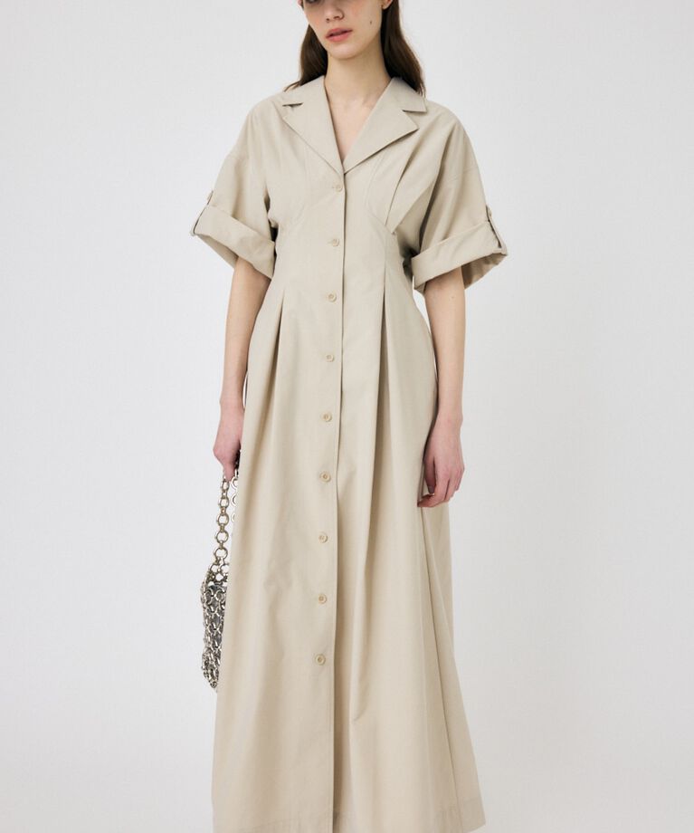 MOUSSY「OPEN COLLAR SAFARI ドレス」|ワンピース|
