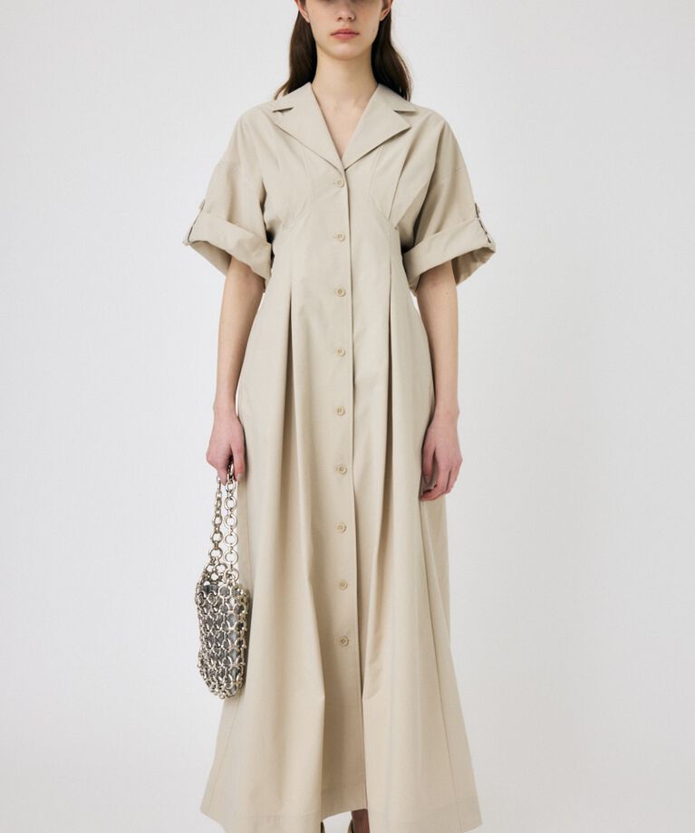 MOUSSY「OPEN COLLAR SAFARI ドレス」|ワンピース|