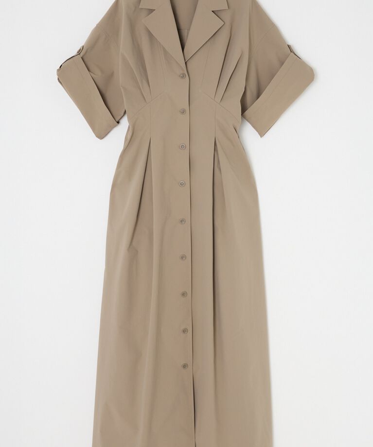 MOUSSY「OPEN COLLAR SAFARI ドレス」|ワンピース|GRY
