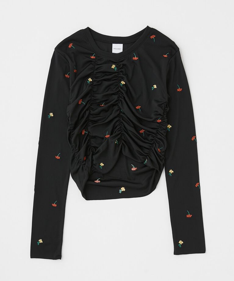 MOUSSY「FLORAL RANDOM GATHER LS Tシャツ」|Tシャツ・カットソー|BLK