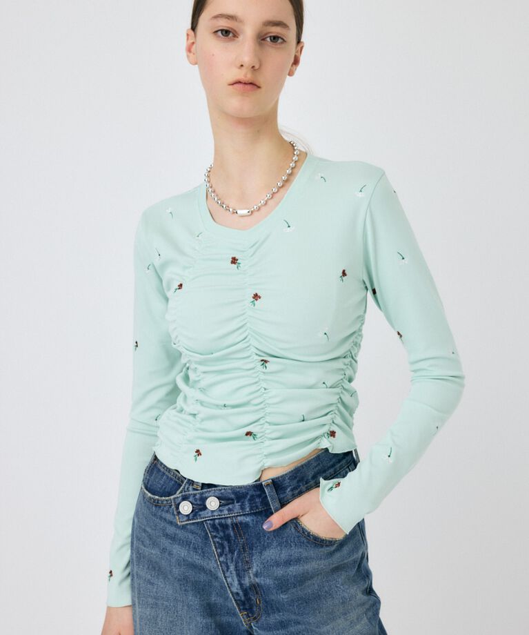 MOUSSY「FLORAL RANDOM GATHER LS Tシャツ」|Tシャツ・カットソー|MINT