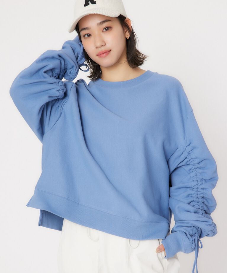 RODEO CROWNS「VTG SWEAT ドロストスリーブトップス」|Tシャツ・カットソー|BLU
