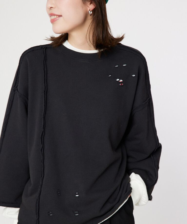 RODEO CROWNS「ウォッシュダメージスウェット」|Tシャツ・カットソー|