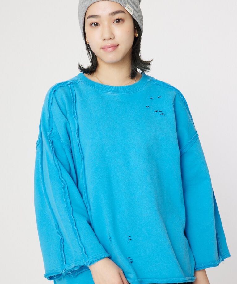 RODEO CROWNS「ウォッシュダメージスウェット」|Tシャツ・カットソー|