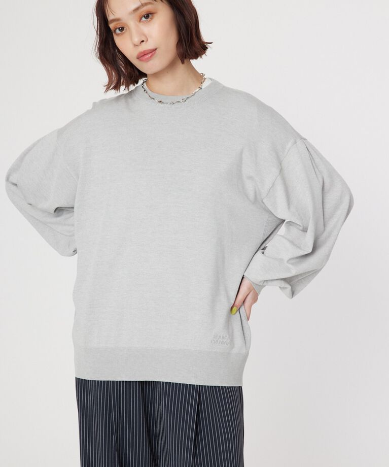 RODEO CROWNS「COOL&SMOOTH 袖ボリュームトップス」|ニット・セーター|L/T.GRY1