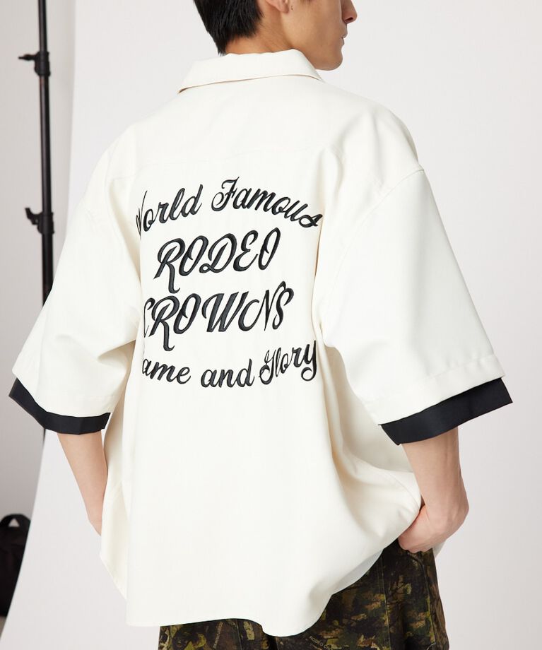 RODEO CROWNS「レイヤードオーバーシャツ」|シャツ・ブラウス|O/WHT1