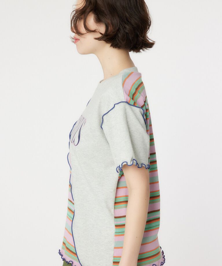 RODEO CROWNS「マルチボーダードッキングTシャツ」|Tシャツ・カットソー|