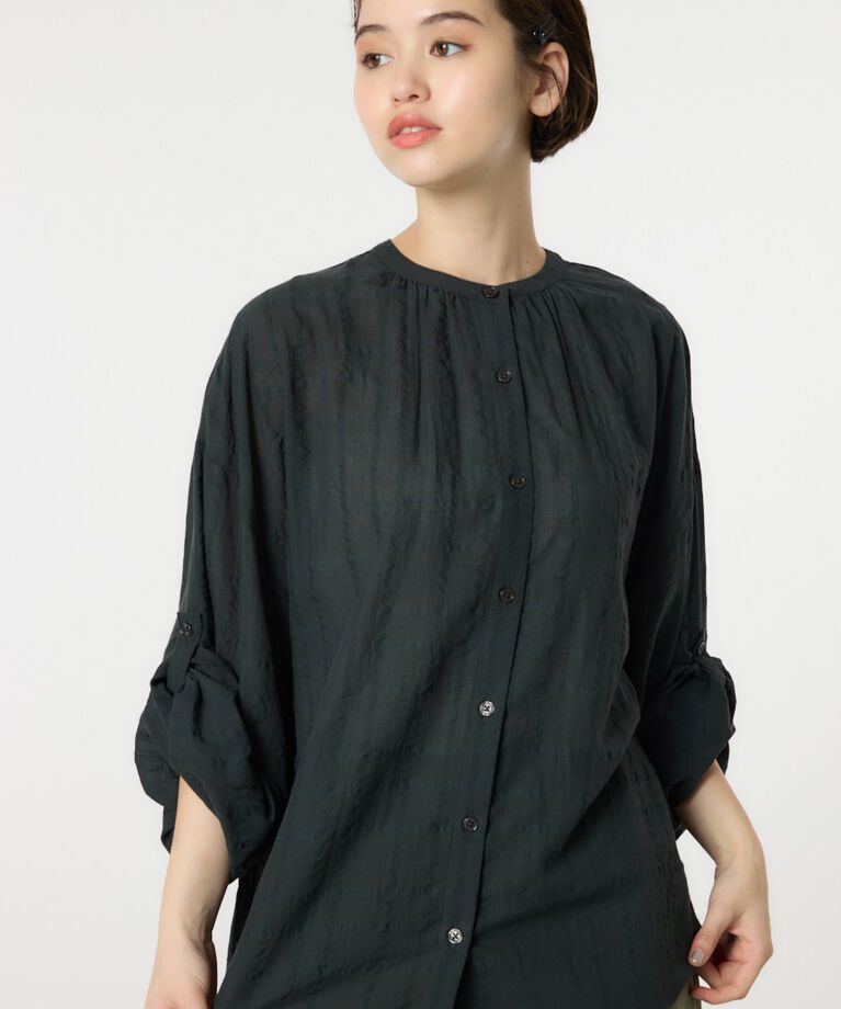 RODEO CROWNS「リネンライクロールアップシャツ」|シャツ・ブラウス|C.GRY