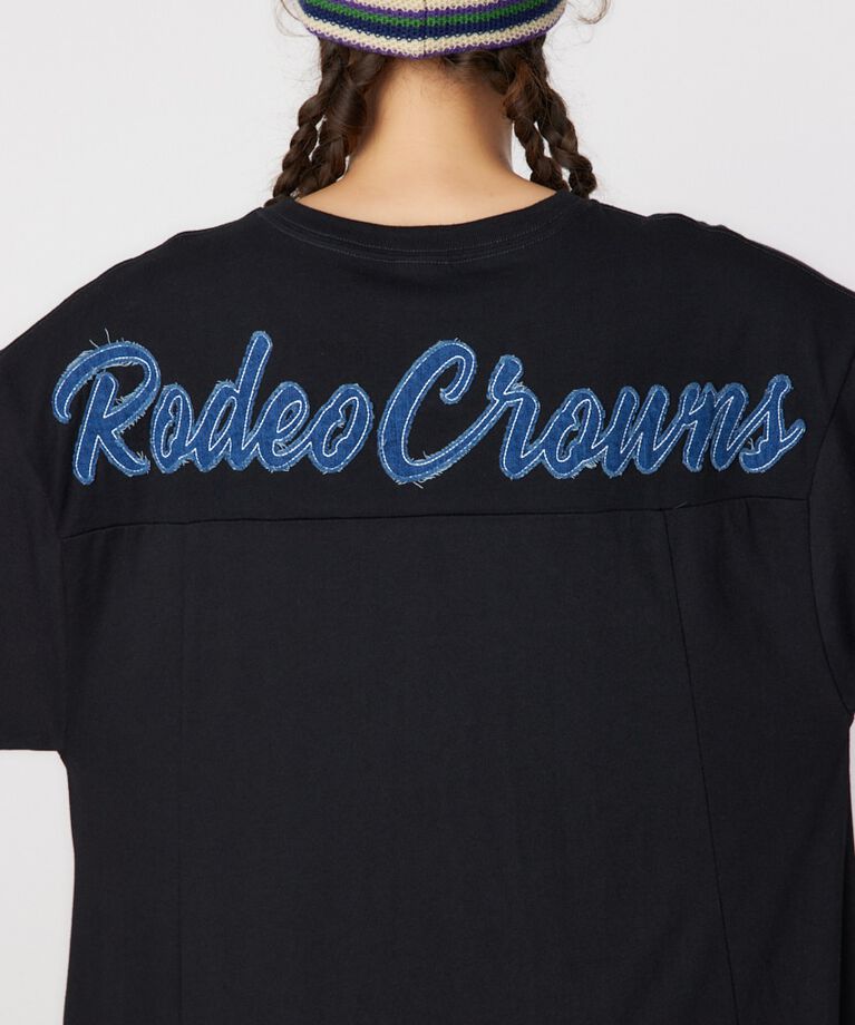 RODEO CROWNS「デニムアップリケロゴワンピース」|ワンピース|