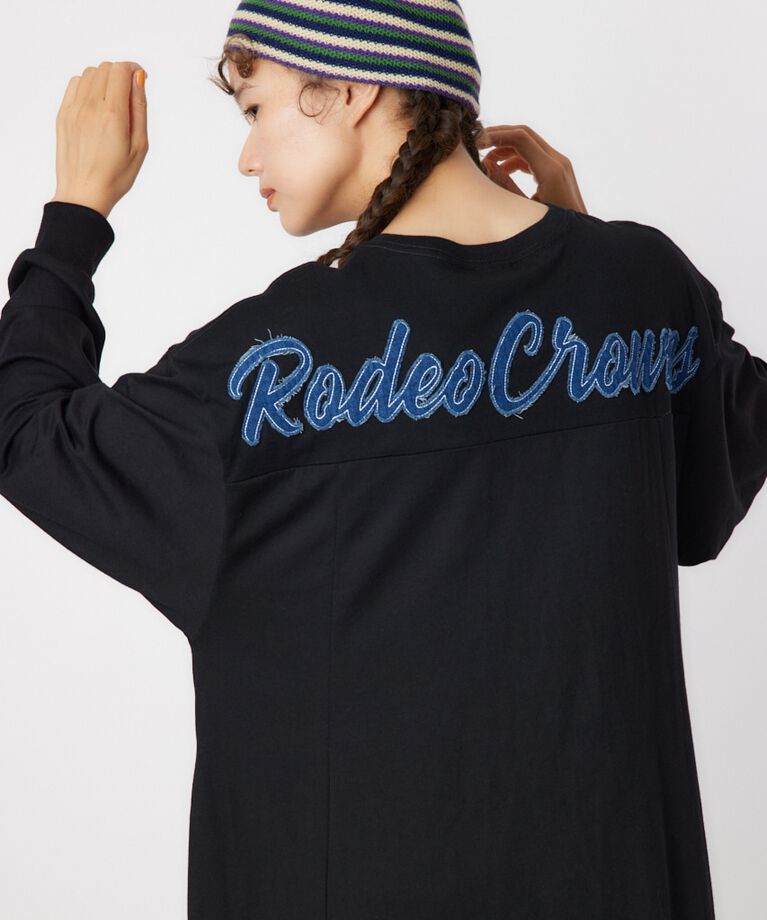 RODEO CROWNS「デニムアップリケロゴワンピース」|ワンピース|