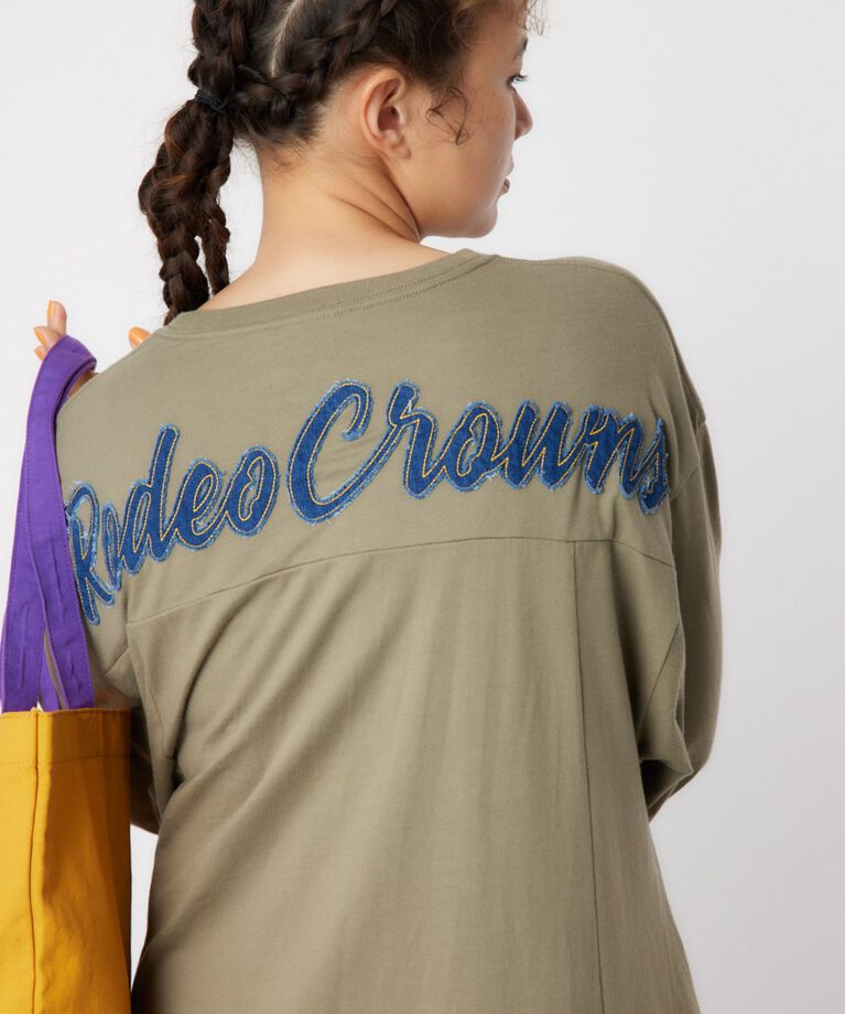 RODEO CROWNS「デニムアップリケロゴワンピース」|ワンピース|