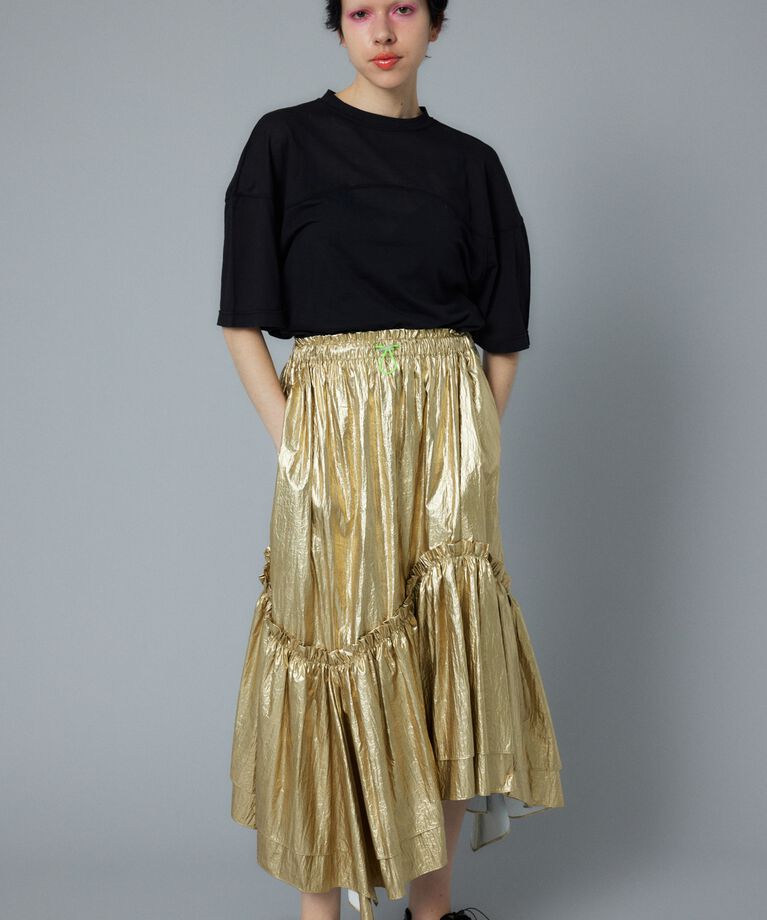 HeRIN.CYE「Metallic long skirt」|スカート|