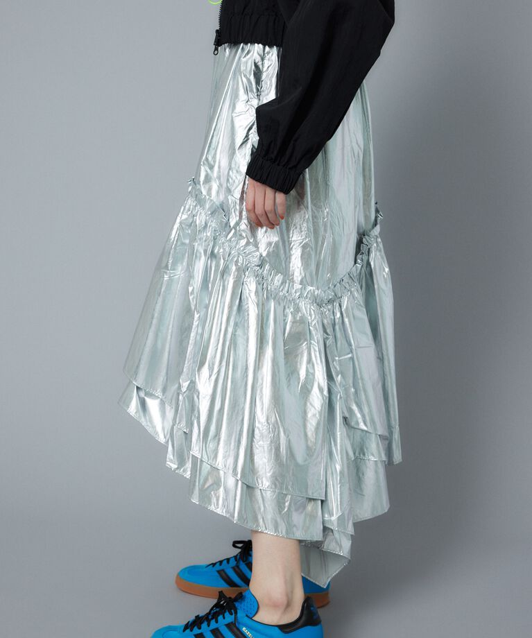 HeRIN.CYE「Metallic long skirt」|スカート|