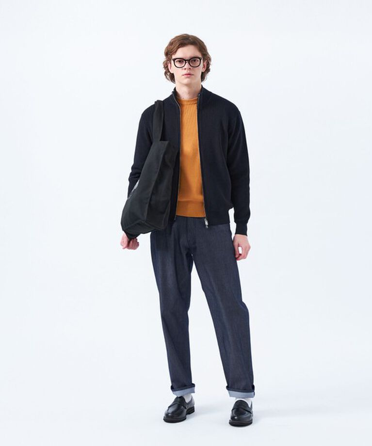 MACKINTOSH PHILOSOPHY「片畦プレーティング ジップアップニット」|ニット・セーター|