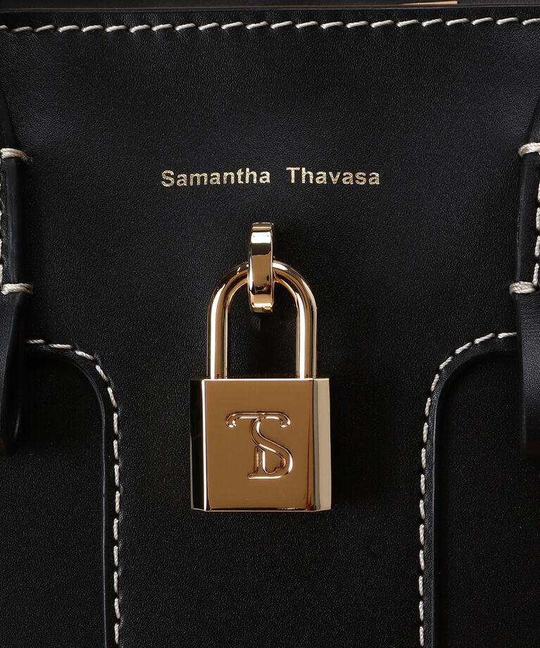 Samantha Thavasa「ステッチデザイン レザーハンドバッグ」|ハンドバッグ|