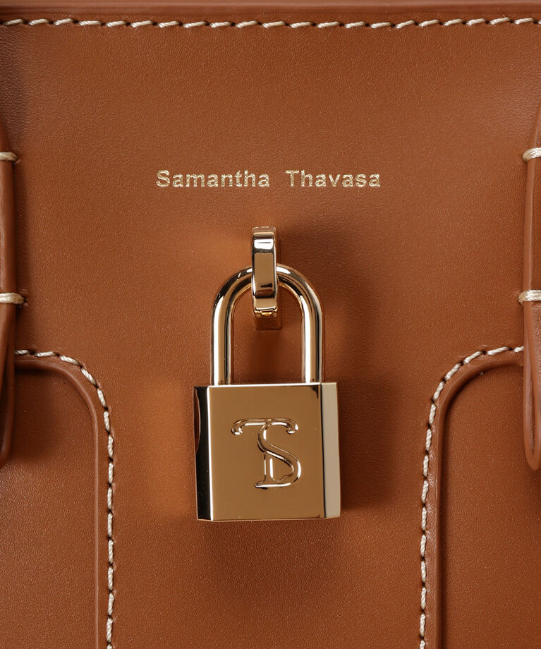 Samantha Thavasa「ステッチデザイン レザーハンドバッグ」|ハンドバッグ|